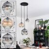 Ripoll Lampa wisząca, Kula świetlna, Lampa wiszącego klastra W kolorze bursztynu, Przezroczysty, Przydymiony, 3-punktowe