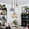 Ripoll Lampa wisząca, Kula świetlna, Lampa wiszącego klastra W kolorze bursztynu, Przezroczysty, Przydymiony, 3-punktowe