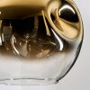 Ripoll lampa wisząca, kula świetlna, lampa wisząca kaskadowa chrom, złoty, przezroczysty, miedziany, przydymiony, 4-punktowe