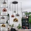 Ripoll lampa wisząca, kula świetlna, lampa wisząca kaskadowa chrom, złoty, przezroczysty, miedziany, przydymiony, 4-punktowe