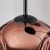 Ripoll lampa wisząca, kula świetlna, lampa wisząca kaskadowa chrom, złoty, przezroczysty, miedziany, przydymiony, 4-punktowe