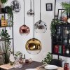 Ripoll lampa wisząca, kula świetlna, lampa wisząca kaskadowa chrom, złoty, przezroczysty, miedziany, przydymiony, 4-punktowe