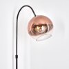 Koyoto lampa stojąca, lampa podłogowa łukowa chrom, czarny, 1-punktowy