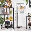 Koyoto Lampa stojąca Chrom, Czarny, 1-punktowy
