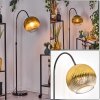 Koyoto lampa stojąca, lampa podłogowa łukowa chrom, czarny, 1-punktowy