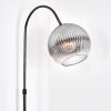Koyoto lampa stojąca, lampa podłogowa łukowa chrom, czarny, 1-punktowy