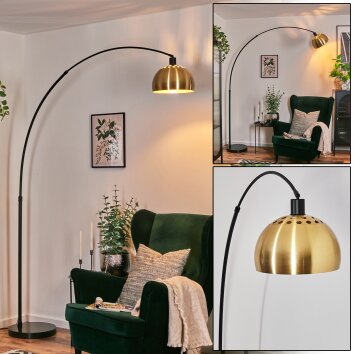 Baloca lampa stojąca, lampa podłogowa łukowa czarny, 1-punktowy