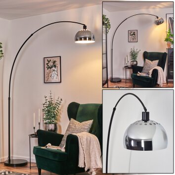Baloca lampa stojąca, lampa podłogowa łukowa czarny, 1-punktowy