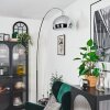 Baloca lampa stojąca, lampa podłogowa łukowa chrom, czarny, 1-punktowy