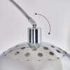 Baloca lampa stojąca, lampa podłogowa łukowa chrom, czarny, 1-punktowy