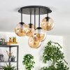 Gastor lampa sufitowa, kula świetlna 45 cm bursztynowy, 5-punktowe