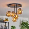Gastor lampa sufitowa, kula świetlna 45 cm bursztynowy, 5-punktowe