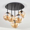 Gastor Lampa sufitowa, Kula świetlna 45 cm W kolorze bursztynu, 5-punktowe