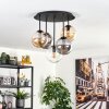 Gastor lampa sufitowa, kula świetlna 45 cm bursztynowy, przezroczysty, przydymiony, 5-punktowe