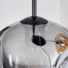 Ripoll lampa wisząca, kula świetlna, lampa wisząca kaskadowa bursztynowy, przydymiony, 3-punktowe