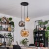 Ripoll lampa wisząca, kula świetlna, lampa wisząca kaskadowa bursztynowy, przydymiony, 3-punktowe
