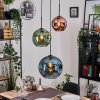 Ripoll Lampa wisząca, Kula świetlna, Lampa wiszącego klastra Niebeieski, Zielony, W kolorze miedzi, 3-punktowe