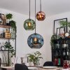 Ripoll Lampa wisząca, Kula świetlna, Lampa wiszącego klastra Niebeieski, Zielony, W kolorze miedzi, 3-punktowe