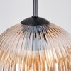 Koyoto lampa wisząca, kula świetlna, lampa wisząca kaskadowa bursztynowy, przezroczysty, przydymiony, 5-punktowe
