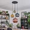 Koyoto lampa wisząca, kula świetlna, lampa wisząca kaskadowa 35 cm bursztynowy, złoty, miedziany, przydymiony, 4-punktowe