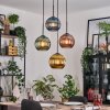 Koyoto Lampa wisząca, Kula świetlna, Lampa wiszącego klastra 35 cm Niebeieski, Złoty, Zielony, W kolorze miedzi, 4-punktowe