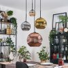 Ripoll Lampa wisząca, Kula świetlna, Lampa wiszącego klastra W kolorze bursztynu, Złoty, W kolorze miedzi, Przydymiony, 4-punktowe