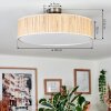 Foggia Lampa sufitowa Nikiel matowy, 3-punktowe