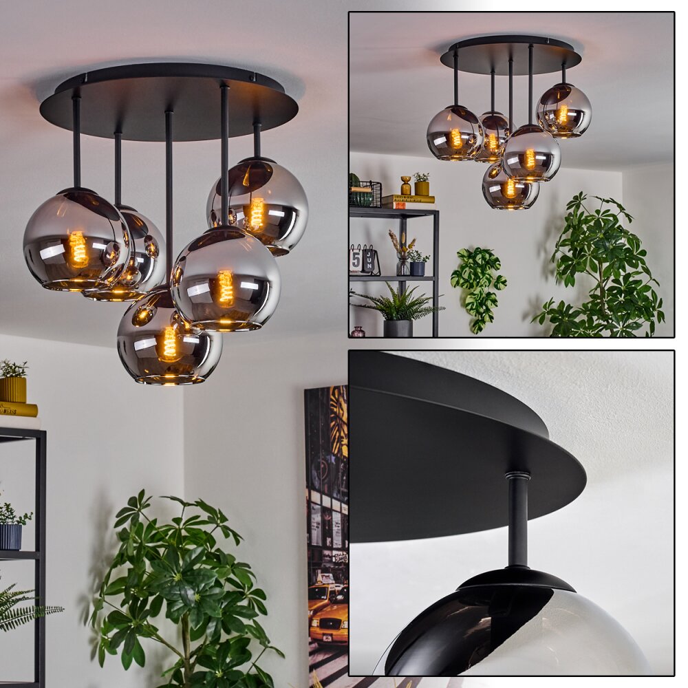 Koyoto Lampa sufitowa, Kula świetlna 45 cm Chrom, Przydymiony, 5-punktowe main product photo