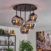 Koyoto Lampa sufitowa, Kula świetlna 45 cm Chrom, Przydymiony, 5-punktowe