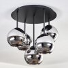 Koyoto Lampa sufitowa, Kula świetlna 45 cm Chrom, Przydymiony, 5-punktowe