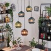 Koyoto lampa wisząca, kula świetlna, lampa wisząca kaskadowa 45 cm niebeieski, zielony, miedziany, 5-punktowe