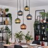 Koyoto lampa wisząca, kula świetlna, lampa wisząca kaskadowa 45 cm niebeieski, zielony, miedziany, 5-punktowe