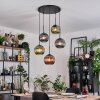 Koyoto lampa wisząca, kula świetlna, lampa wisząca kaskadowa 45 cm niebeieski, zielony, miedziany, 5-punktowe