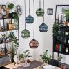 Koyoto lampa wisząca, kula świetlna, lampa wisząca kaskadowa 45 cm niebeieski, zielony, miedziany, 5-punktowe