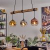 Ripoll lampa wisząca, kula świetlna, lampa wisząca kolory naturalne, czarny, 3-punktowe