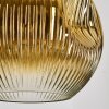 Ripoll lampa wisząca, kula świetlna, lampa wisząca kaskadowa bursztynowy, złoty, przezroczysty, miedziany, przydymiony, 4-punktowe