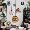 Ripoll lampa wisząca, kula świetlna, lampa wisząca kaskadowa bursztynowy, złoty, przezroczysty, miedziany, przydymiony, 4-punktowe