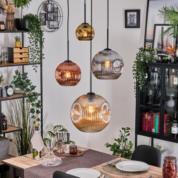 Ripoll Lampa wisząca, Kula świetlna, Lampa wiszącego klastra W kolorze bursztynu, Złoty, W kolorze miedzi, Przydymiony, 4-punktowe Ripoll Lampa wisząca, Kula świetlna, Lampa wiszącego klastra W kolorze bursztynu, Złoty, W kolorze miedzi, Przydymiony, 4-punktowe