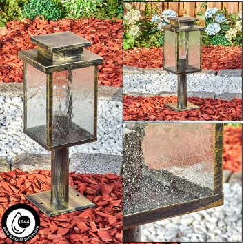 Tieva słupek ogrodowy niski, słupek ogrodowy brązowy, złoty, 1-punktowy