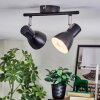 Farel Lampa sufitowa, Spot sufitowy Chrom, Czarny, 2-punktowe