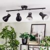 Farel Lampa sufitowa, Spot sufitowy Chrom, Czarny, 4-punktowe