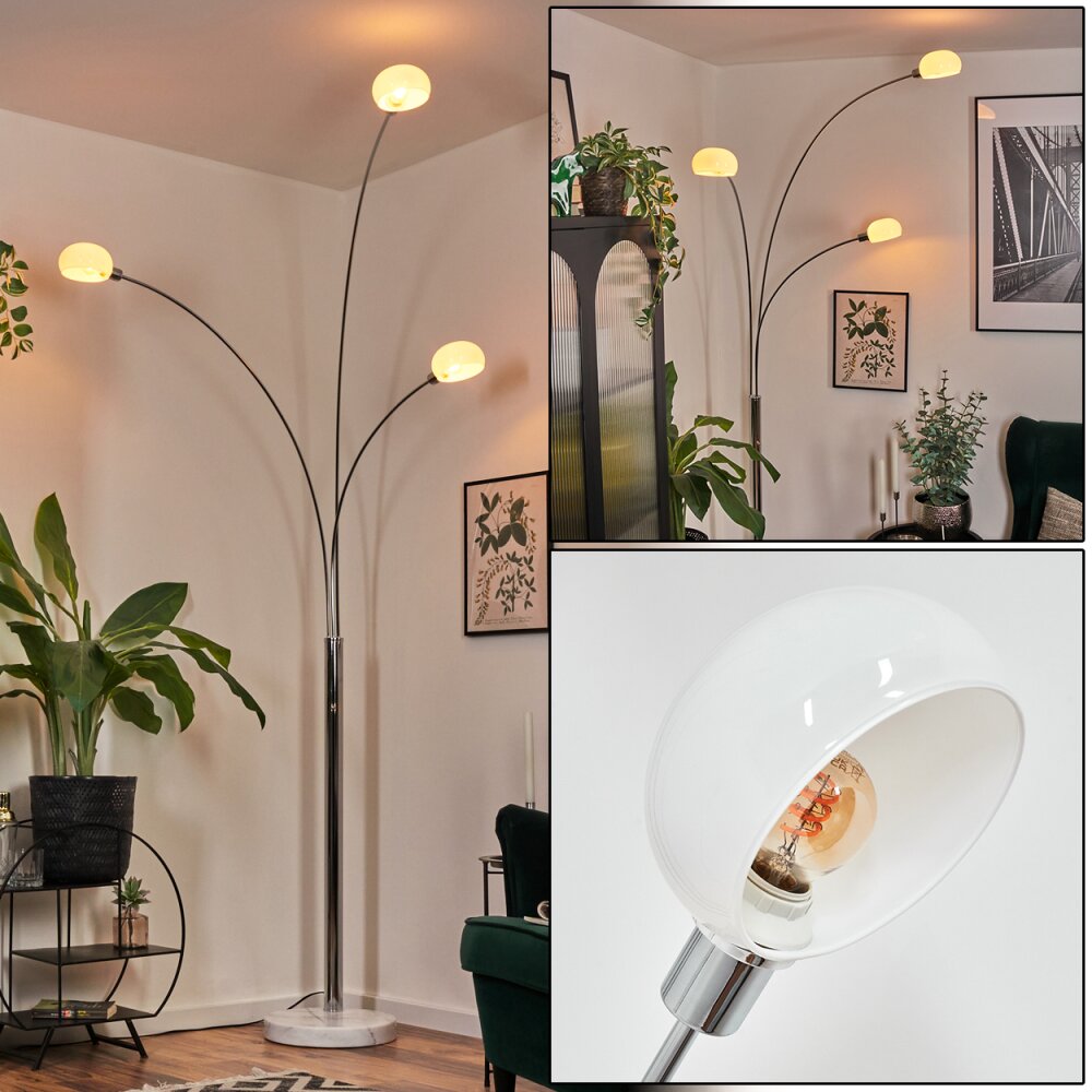 Nikkala Lampa stojąca Chrom, Biały, 3-punktowe main product photo