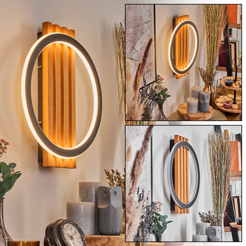 Pompu Lampa ścienna LED Ecru, Czarny, 1-punktowy main product photo