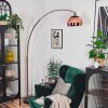 Baloca lampa stojąca, lampa podłogowa łukowa miedziany, czarny, 1-punktowy