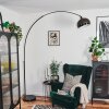 Baloca lampa stojąca, lampa podłogowa łukowa chrom, czarny, 1-punktowy
