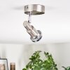 Firan Lampa sufitowa, Spot sufitowy LED Chrom, Nikiel matowy, 1-punktowy Firan Lampa sufitowa, Spot sufitowy LED Chrom, Nikiel matowy, 1-punktowy