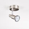 Firan Lampa sufitowa, Spot sufitowy LED Chrom, Nikiel matowy, 1-punktowy Firan Lampa sufitowa, Spot sufitowy LED Chrom, Nikiel matowy, 1-punktowy