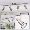 Firan Lampa sufitowa, Spot sufitowy LED Chrom, Nikiel matowy, 4-punktowe