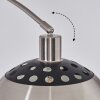 Baloca lampa stojąca, lampa podłogowa łukowa nikiel matowy, czarny, 1-punktowy