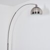 Baloca lampa stojąca, lampa podłogowa łukowa nikiel matowy, czarny, 1-punktowy